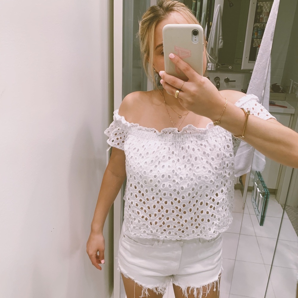 Zara off the shoulder top